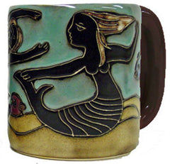 Mara Stoneware Mug Mermaid 16 oz back view