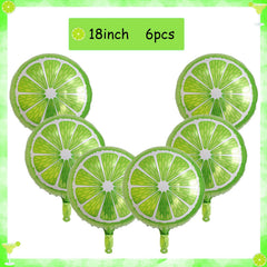Margarita Lime Mylar Balloons 10 piece set for celebrations