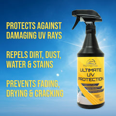 Vinyl surface protected by Marinamax UV spray