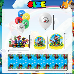 13 banner letters for Happy Birthday in Mario theme