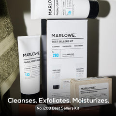 marlowe gentle daily face wash for men bottle label