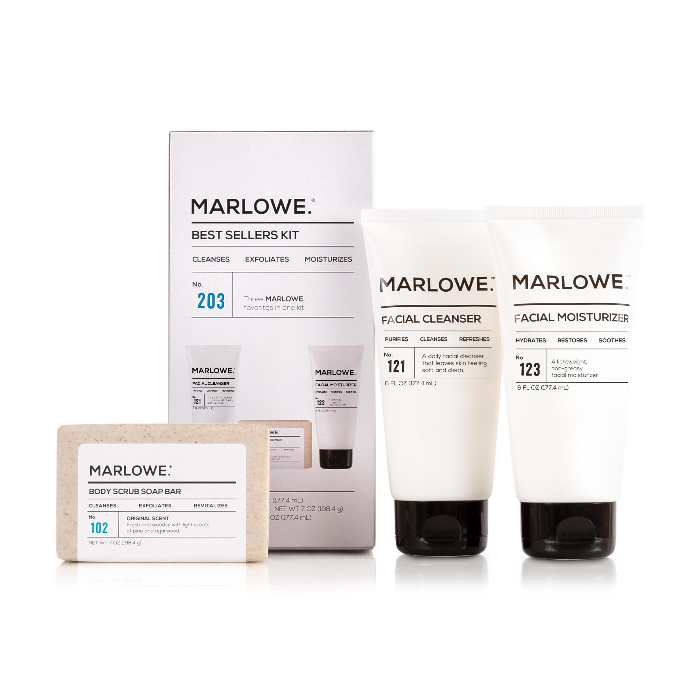 marlowe mens skin care set packaging front view