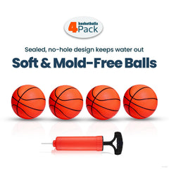 Four soft balls included with MARPPY bath toys