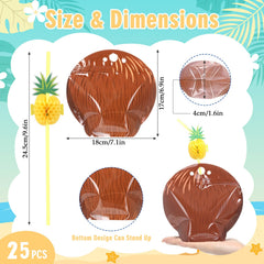 Multicolor coconut shaped drink pouches with zipper seal