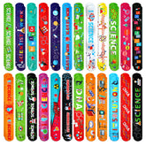 Marsui 48 piece science slap bracelets set with 24 designs