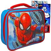 Marvel Spiderman lunch box for boys with lunch bag and stickers