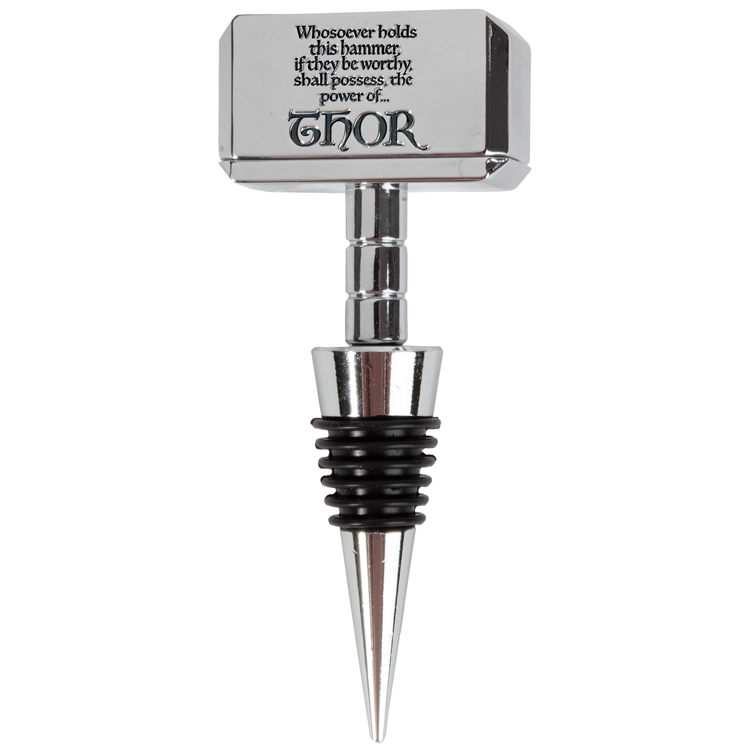 Marvel Thor Battle Hammer Wine Bottle Stopper with engraved Mjolnir