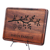 Masat Customized personalized cutting board with family tree design