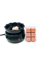 Masculine leather scent soy wax melts close up