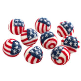 Matthew + Mae American Flag felt balls 1.5 inch red white blue