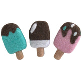 Matthew + Mae ice cream felted popsicle shapes set of 3
