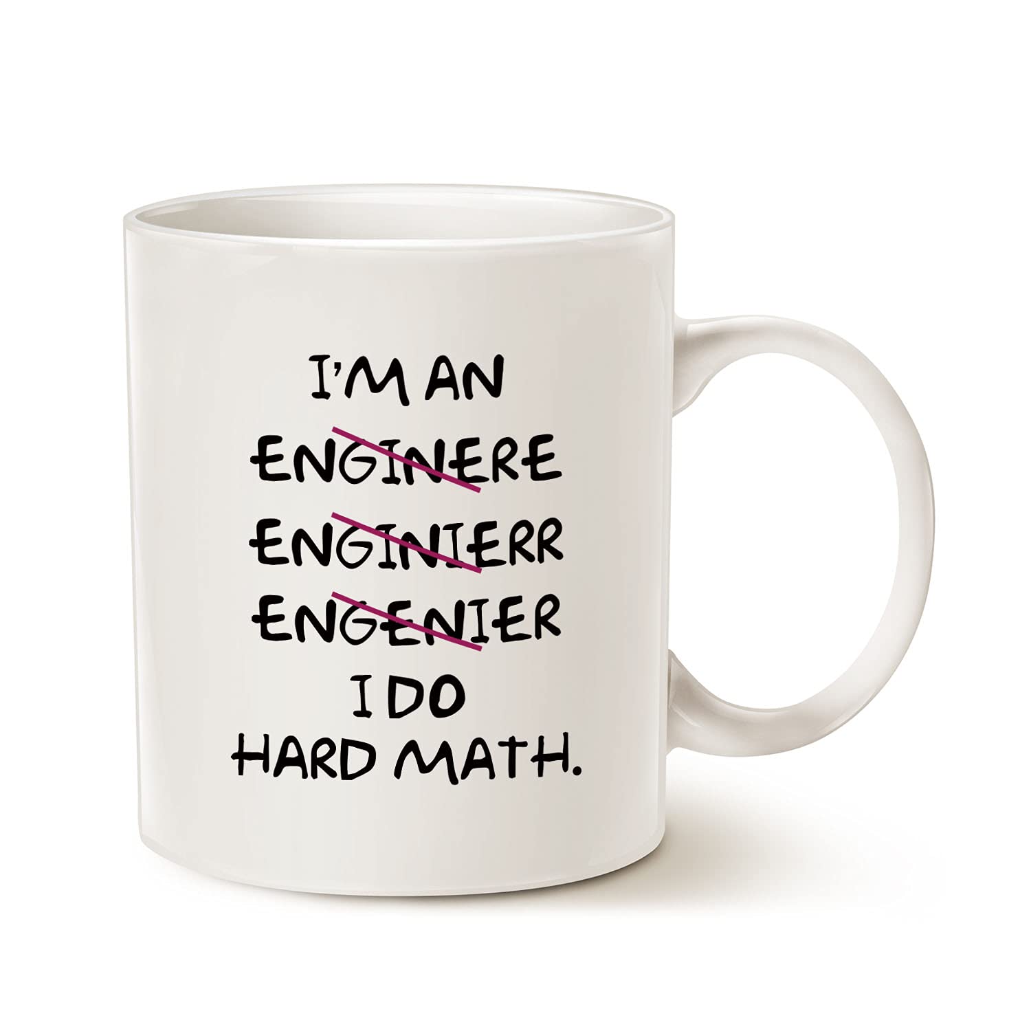 MAUAG engineer coffee mug 11 oz white printed on both sides
