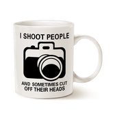 MAUAG Funny Photographer Coffee Mug 11 Oz white ceramic front view