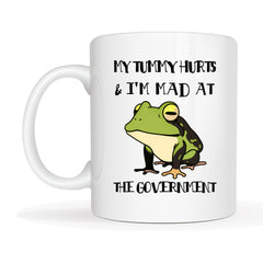 White ceramic mug with an easy-grip handle for hot and cold drinks