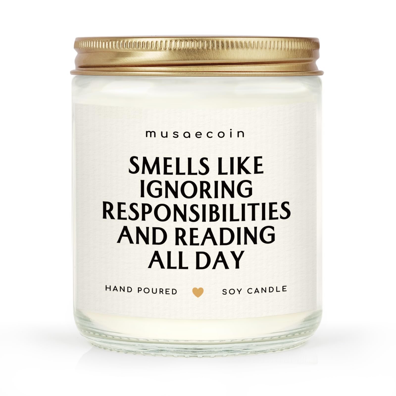 mauseacoin lavender candle 7oz jar for book lovers gifts