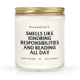 mauseacoin lavender candle 7oz jar for book lovers gifts
