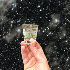 May the Forties be with You shotglass laser engraving