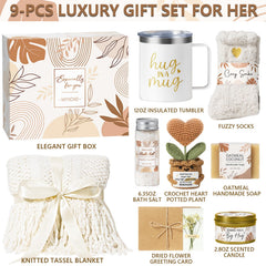 MAYICIVO care package for women blanket and tumbler within gift set