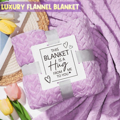 Luxurious plush flannel blanket included in MAYICIVO spa set