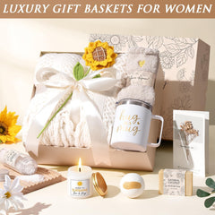 MAYICIVO ivory knitted tassel blanket 51x70in