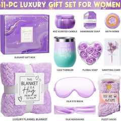 Lavender scented candle 4oz included in spa gift set