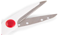 Seafood capable scissors suitable for lobster and other shellfish