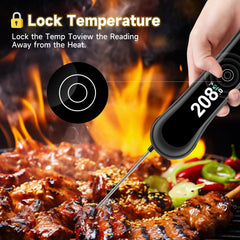 Meat thermometer for air fryer and deep fryer