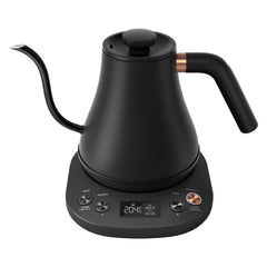Mecity electric kettle gooseneck matt black on countertop
