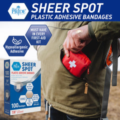 Small round spot bandages for face 100 count MED PRIDE