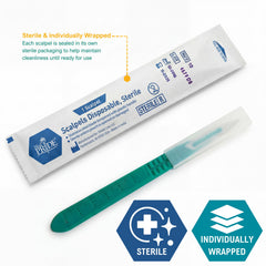MED PRIDE ergonomic handle scalpel 6cm ruler feature
