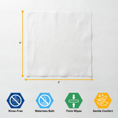 Waterless rinse-free adult bathing wipes product image