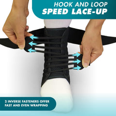 Med Spec ASO Speed Lacer Ankle Stabilizer black MD product image