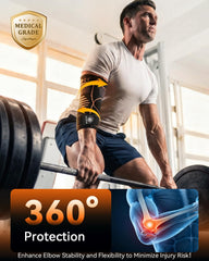 Medical-grade elbow compression sleeve fabric close-up