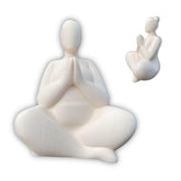 Meditating Fat Lady Statue on a shelf display
