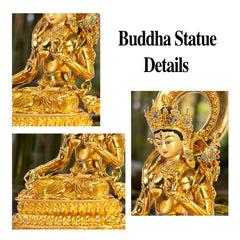 Meditation home decor figurine in golden finish