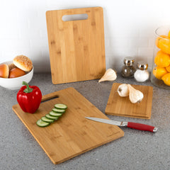 Classic Cuisine bamboo cutting board set large board 13x9.5