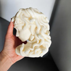 Medusa snake head woman candles centerpiece display