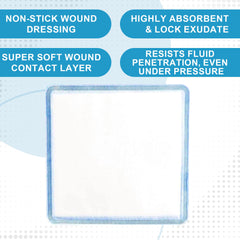 MedVance absorbent core wound dressing holds fluid up to 11x weight