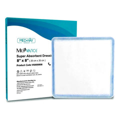 MedVance Super Absorbent Wound Dressing 8x8 non-adhesive pads
