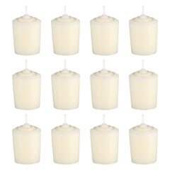 Mega Candles unscented ivory votive candles 12 piece pack