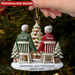 Meidar 3D Effect Old Couple Keychain 5 cm