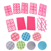 meizhouer embosser fondant cake mold 9pcs set