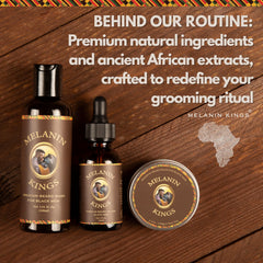 Beard balm tin from Melanin Kings kit