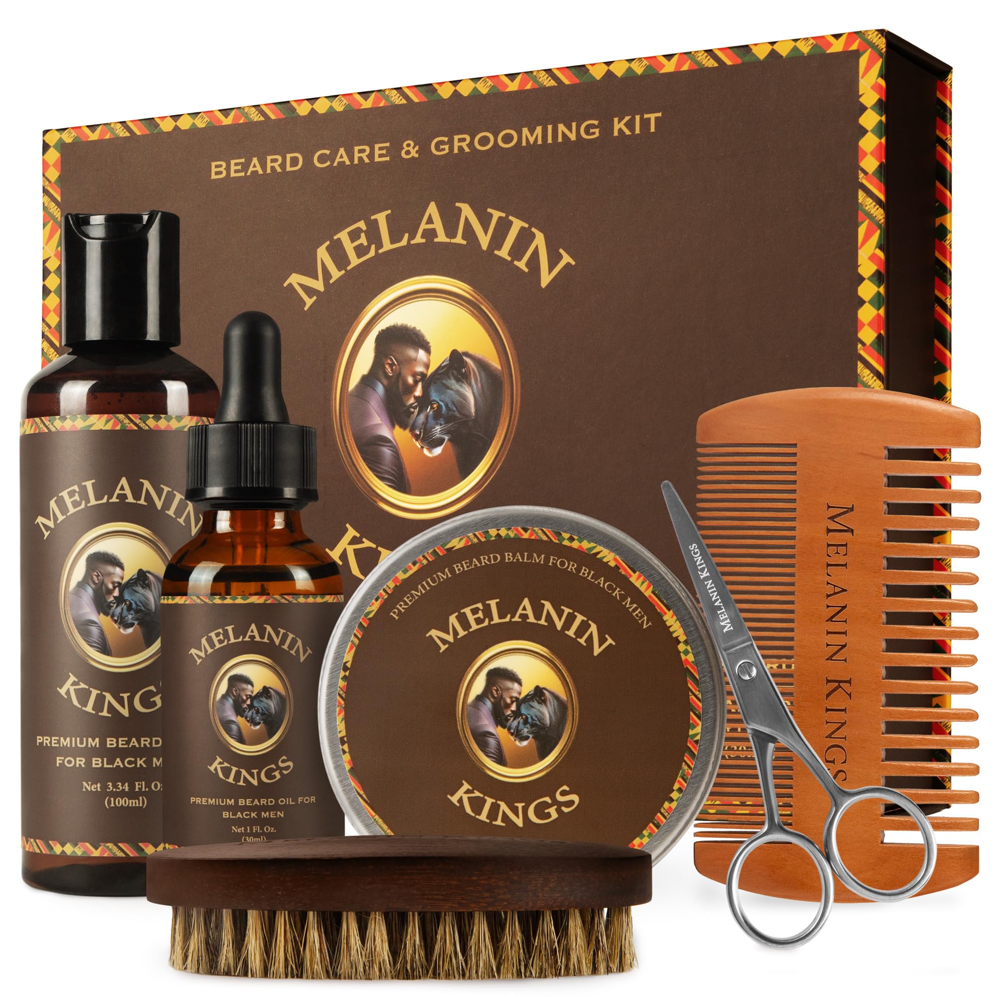 Melanin Kings beard grooming kit packaging