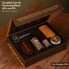Beard oil bottle from Melanin Kings kit