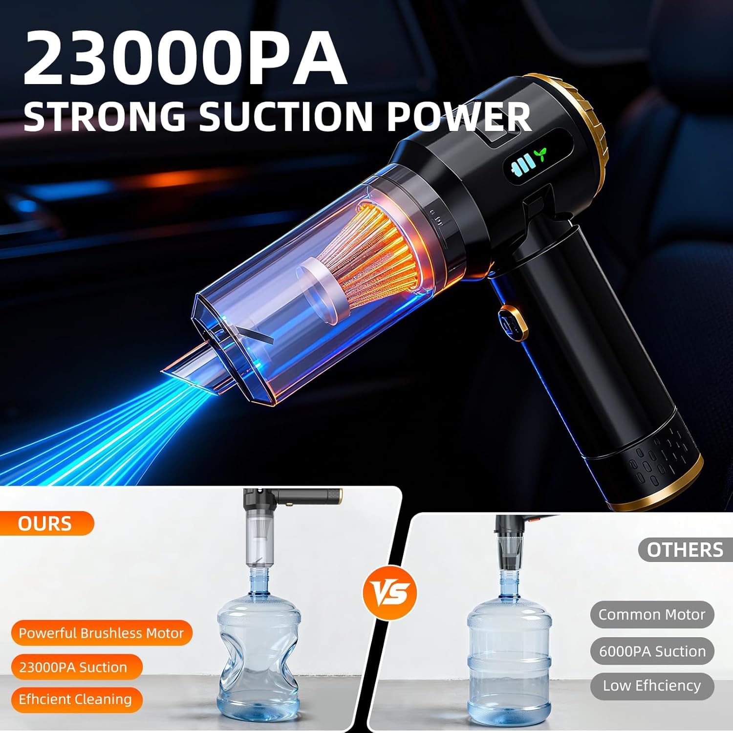 Melising handheld vacuum cleaner cordless compact design