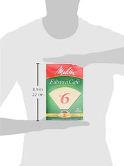 Melitta cone coffee filters four pack packaging