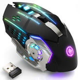 MELOGAGA wireless gaming mouse Bluetooth 2.4G with RGB backlight