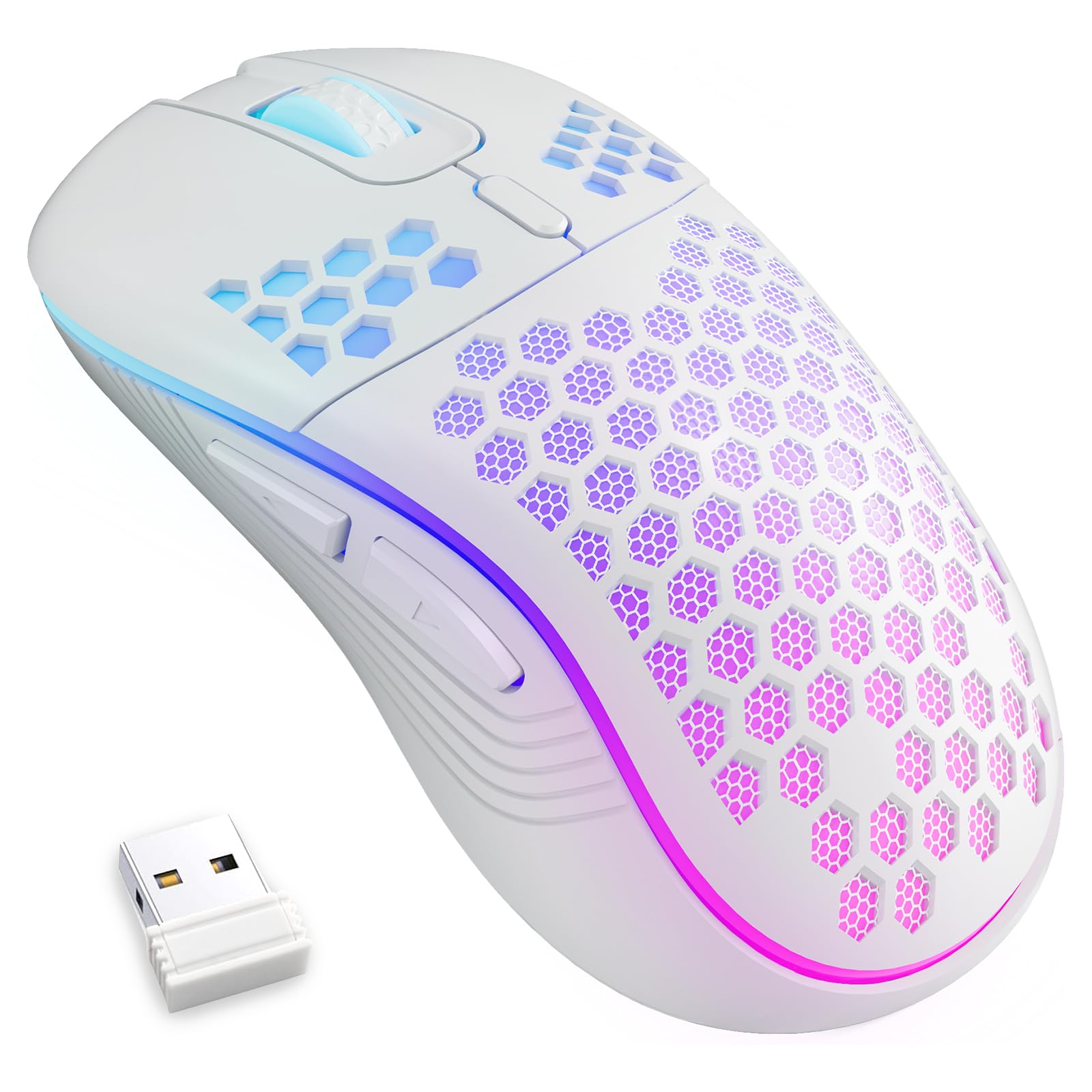 MELOGAGA wireless gaming mouse with RGB backlight