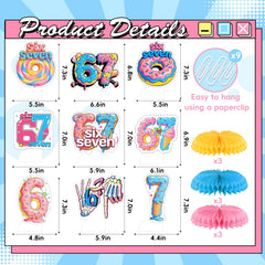 funny 6 7 meme donut theme table decor